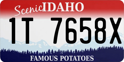 ID license plate 1T7658X