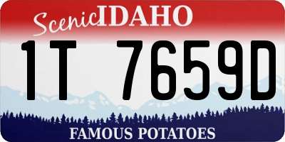 ID license plate 1T7659D