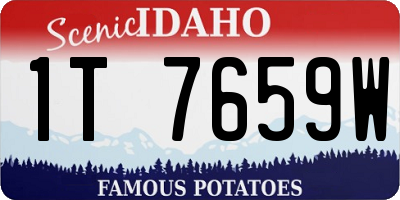 ID license plate 1T7659W