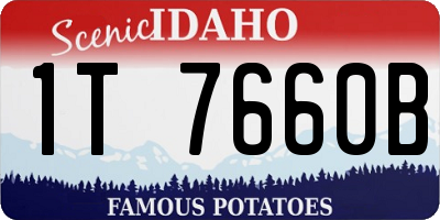 ID license plate 1T7660B