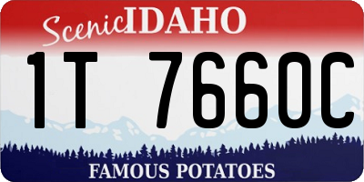 ID license plate 1T7660C