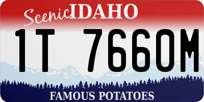 ID license plate 1T7660M