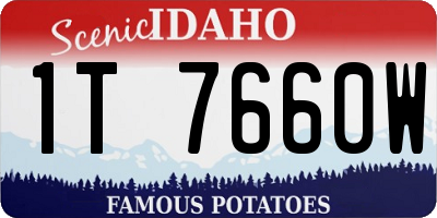 ID license plate 1T7660W