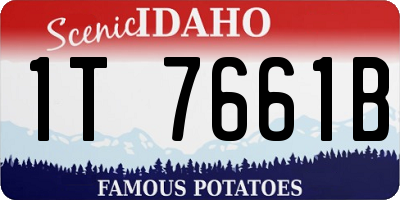 ID license plate 1T7661B