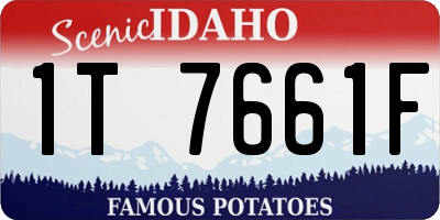 ID license plate 1T7661F