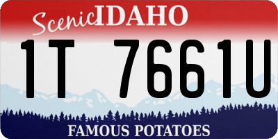 ID license plate 1T7661U