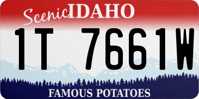 ID license plate 1T7661W