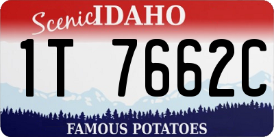 ID license plate 1T7662C