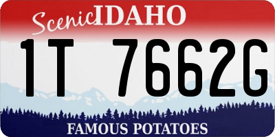 ID license plate 1T7662G
