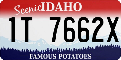 ID license plate 1T7662X