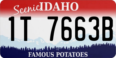 ID license plate 1T7663B