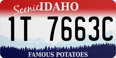 ID license plate 1T7663C