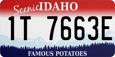 ID license plate 1T7663E