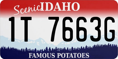 ID license plate 1T7663G