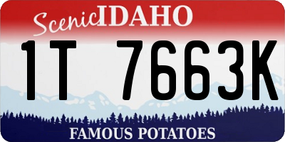 ID license plate 1T7663K