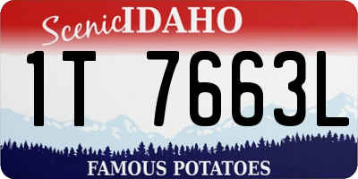 ID license plate 1T7663L