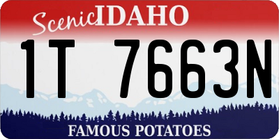ID license plate 1T7663N