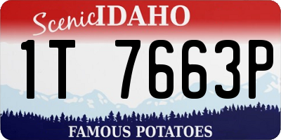 ID license plate 1T7663P