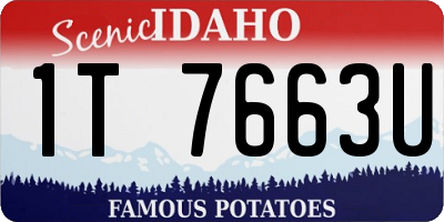 ID license plate 1T7663U