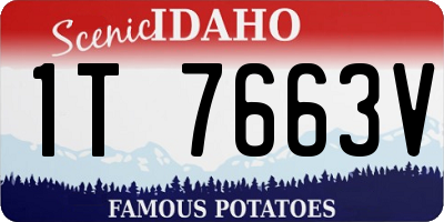 ID license plate 1T7663V