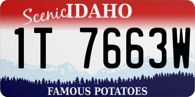 ID license plate 1T7663W