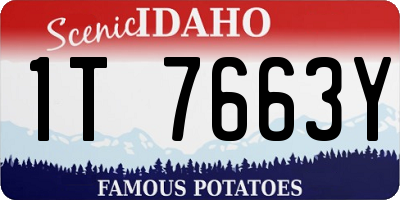 ID license plate 1T7663Y
