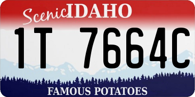 ID license plate 1T7664C
