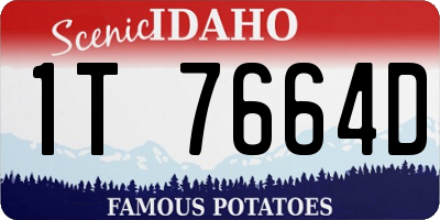 ID license plate 1T7664D