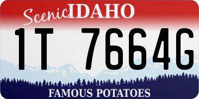 ID license plate 1T7664G