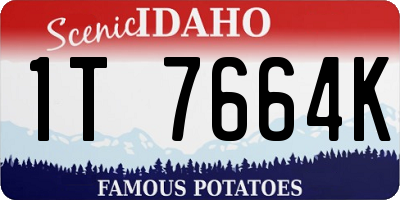 ID license plate 1T7664K