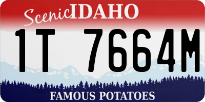 ID license plate 1T7664M