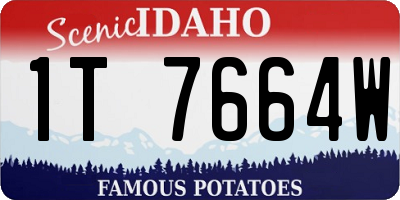 ID license plate 1T7664W