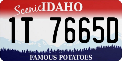 ID license plate 1T7665D