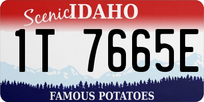 ID license plate 1T7665E