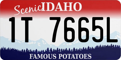 ID license plate 1T7665L