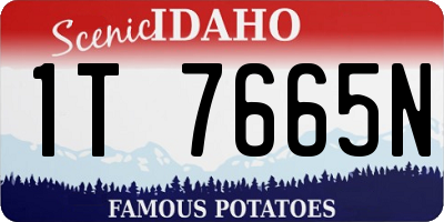 ID license plate 1T7665N