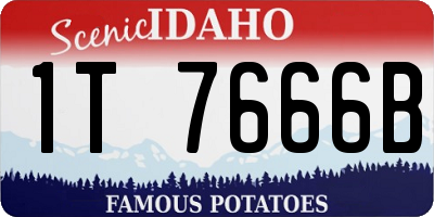 ID license plate 1T7666B