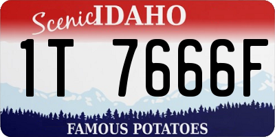 ID license plate 1T7666F