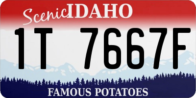 ID license plate 1T7667F