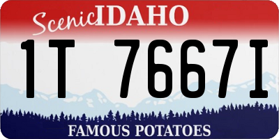 ID license plate 1T7667I