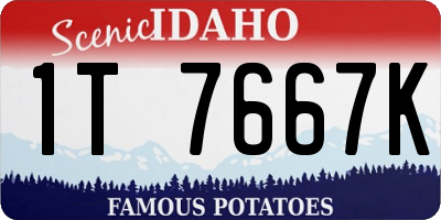 ID license plate 1T7667K
