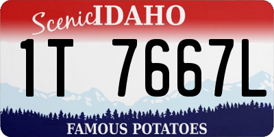 ID license plate 1T7667L