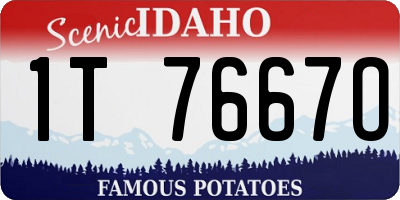 ID license plate 1T7667O