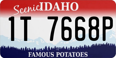 ID license plate 1T7668P