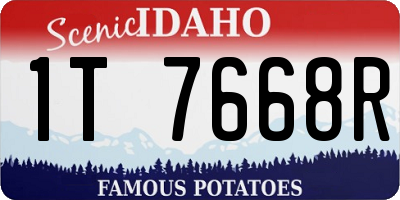 ID license plate 1T7668R