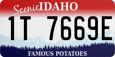 ID license plate 1T7669E