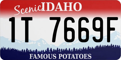ID license plate 1T7669F
