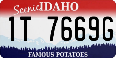 ID license plate 1T7669G
