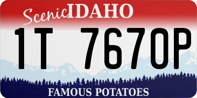 ID license plate 1T7670P