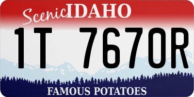 ID license plate 1T7670R